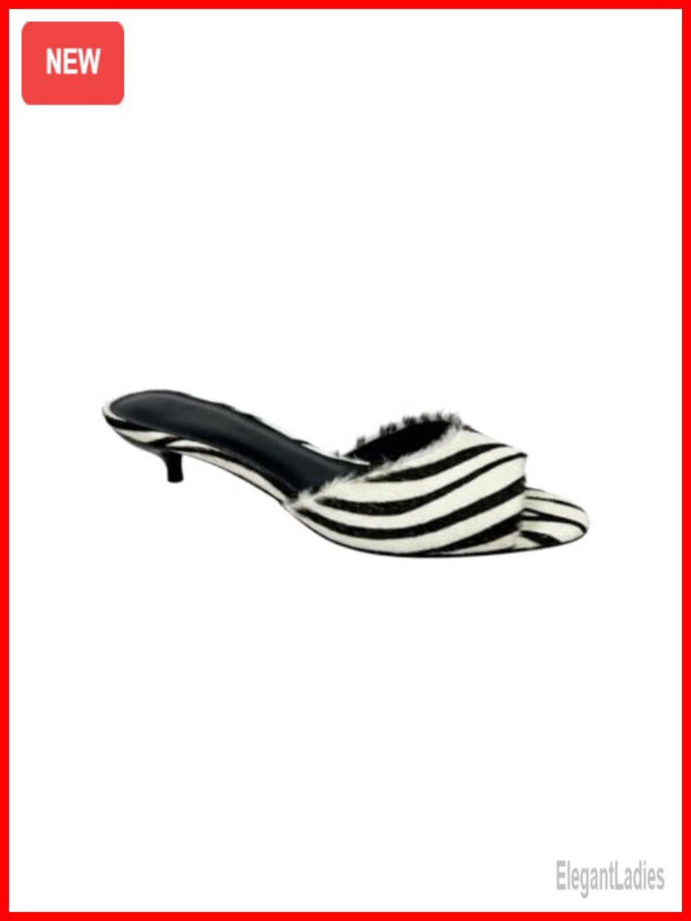 Kitten Heel Mules 1.6 Inch Slip On Almond Toe Heeled Sandals